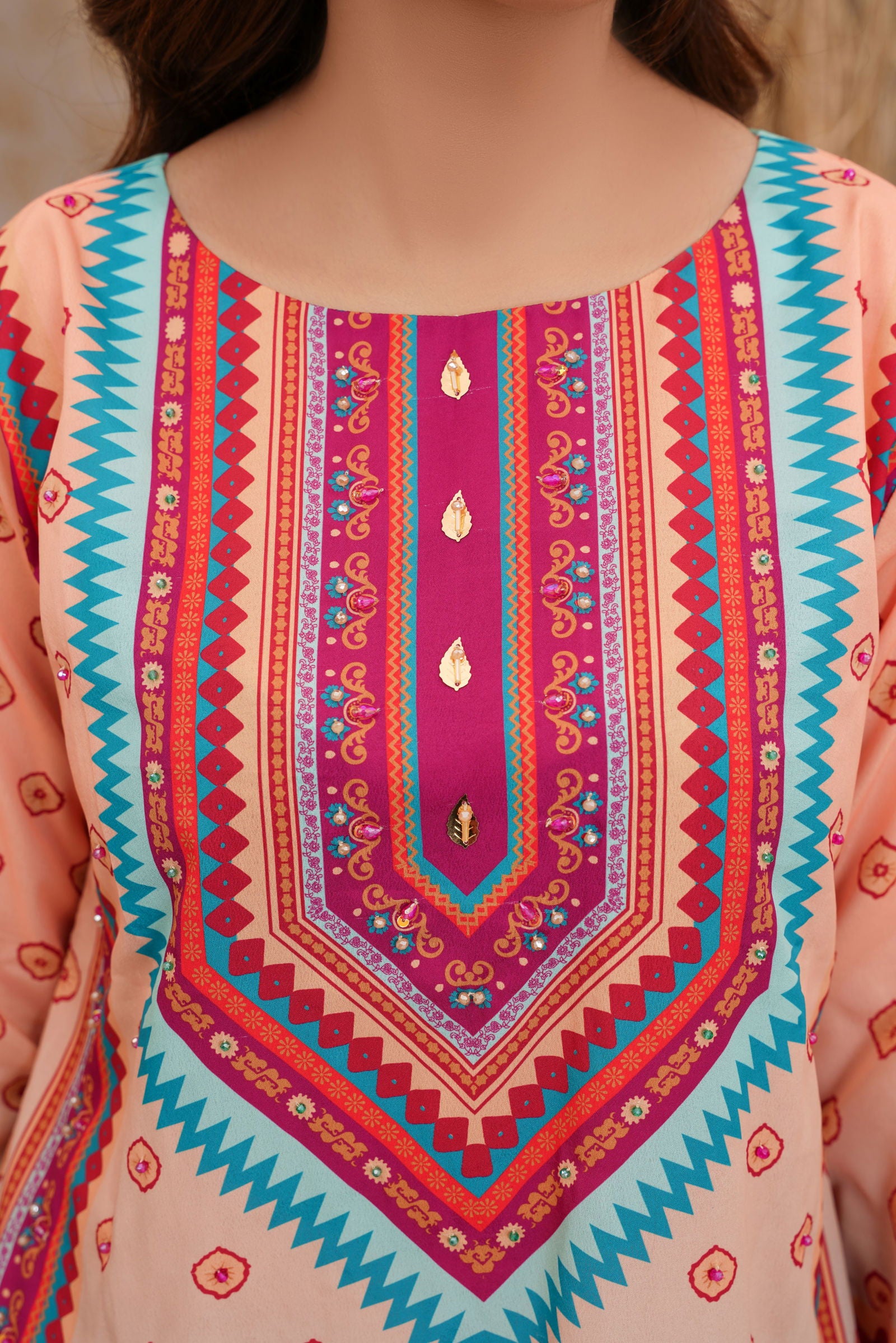 🌸Floral Delight Printed Lawn Dress - 146 🌸 - sabajeez.com