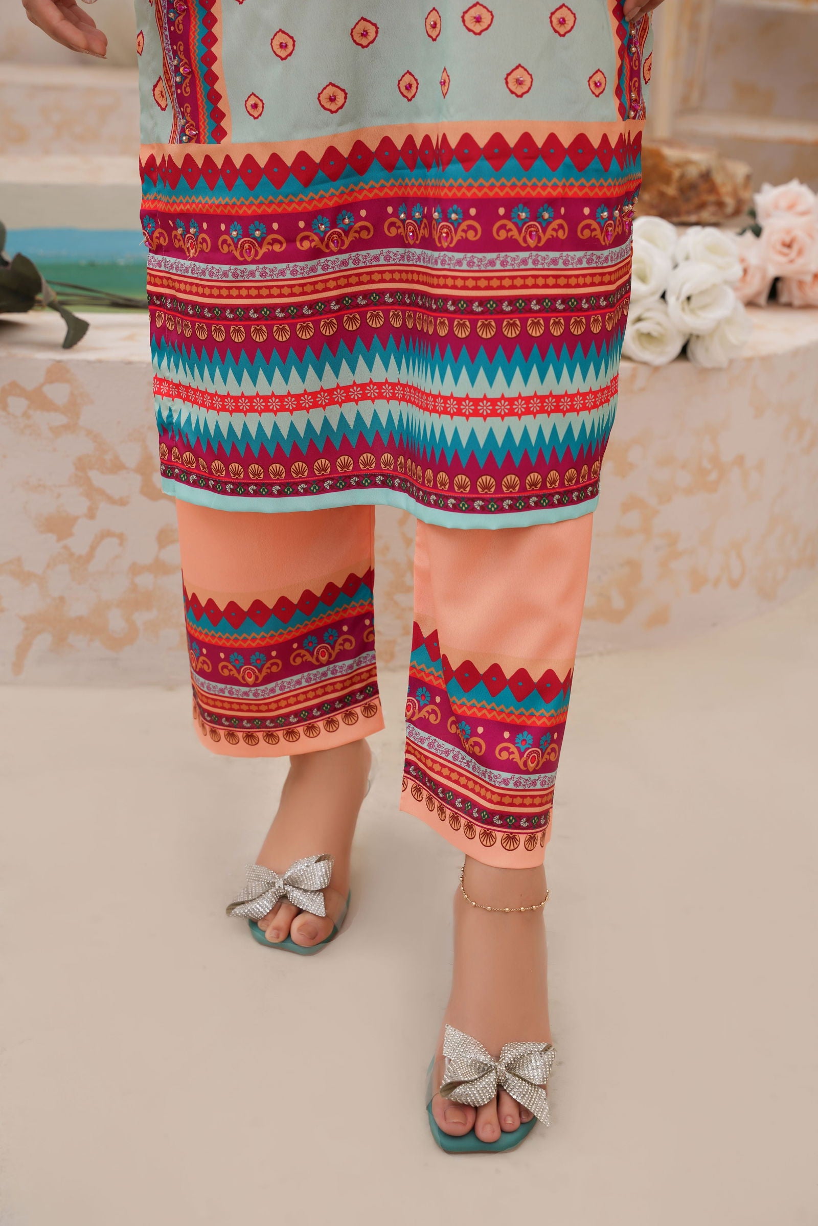 🌸Floral Delight Printed Lawn Dress - 146 🌸 - sabajeez.com