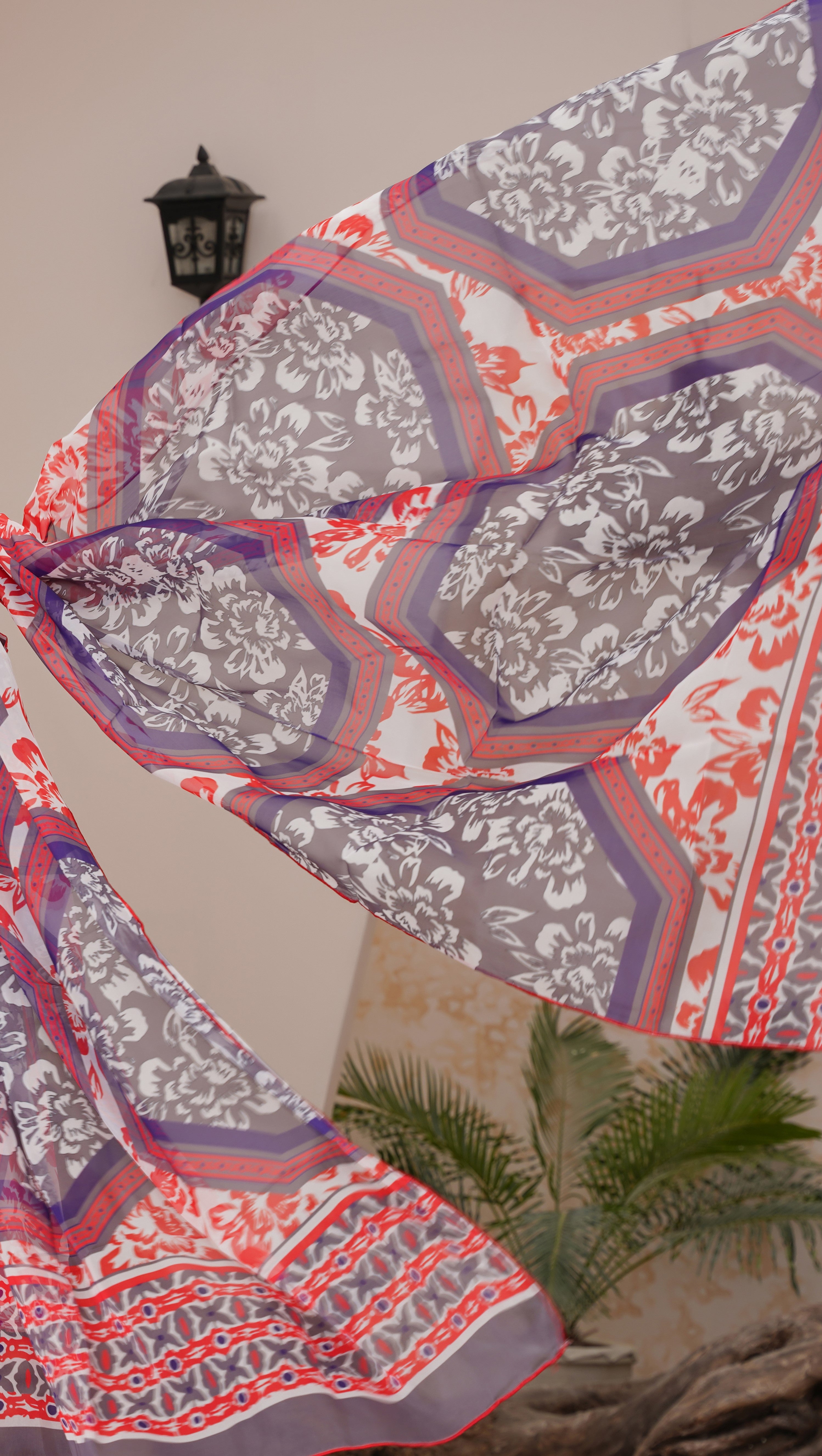 Red Frock Printed Dupatta 148