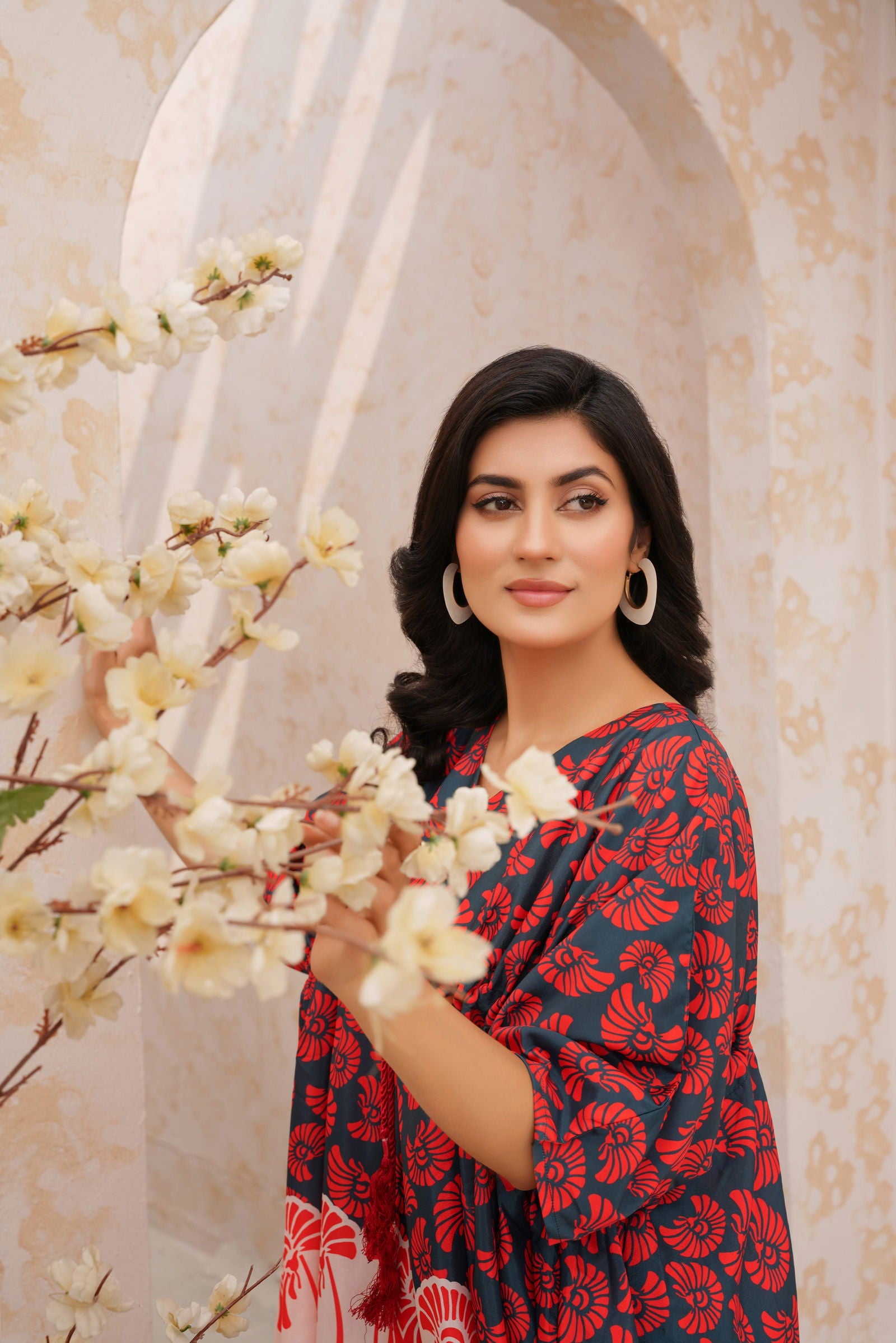 🌸 Stylish Red Floral Co-ord Set-143🌸 - sabajeez.com