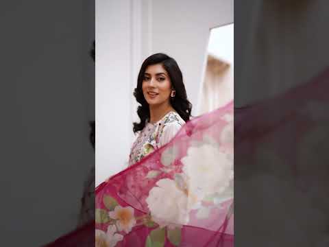 Ivory Floral Printed Hand worked 3-Piece Stitched Suit  137